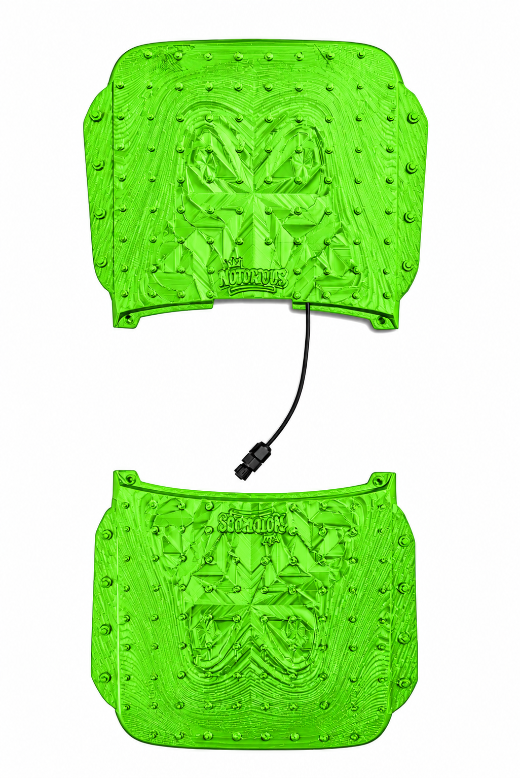 EvoPad Notorious front and rear bundle — Lime digital color preview