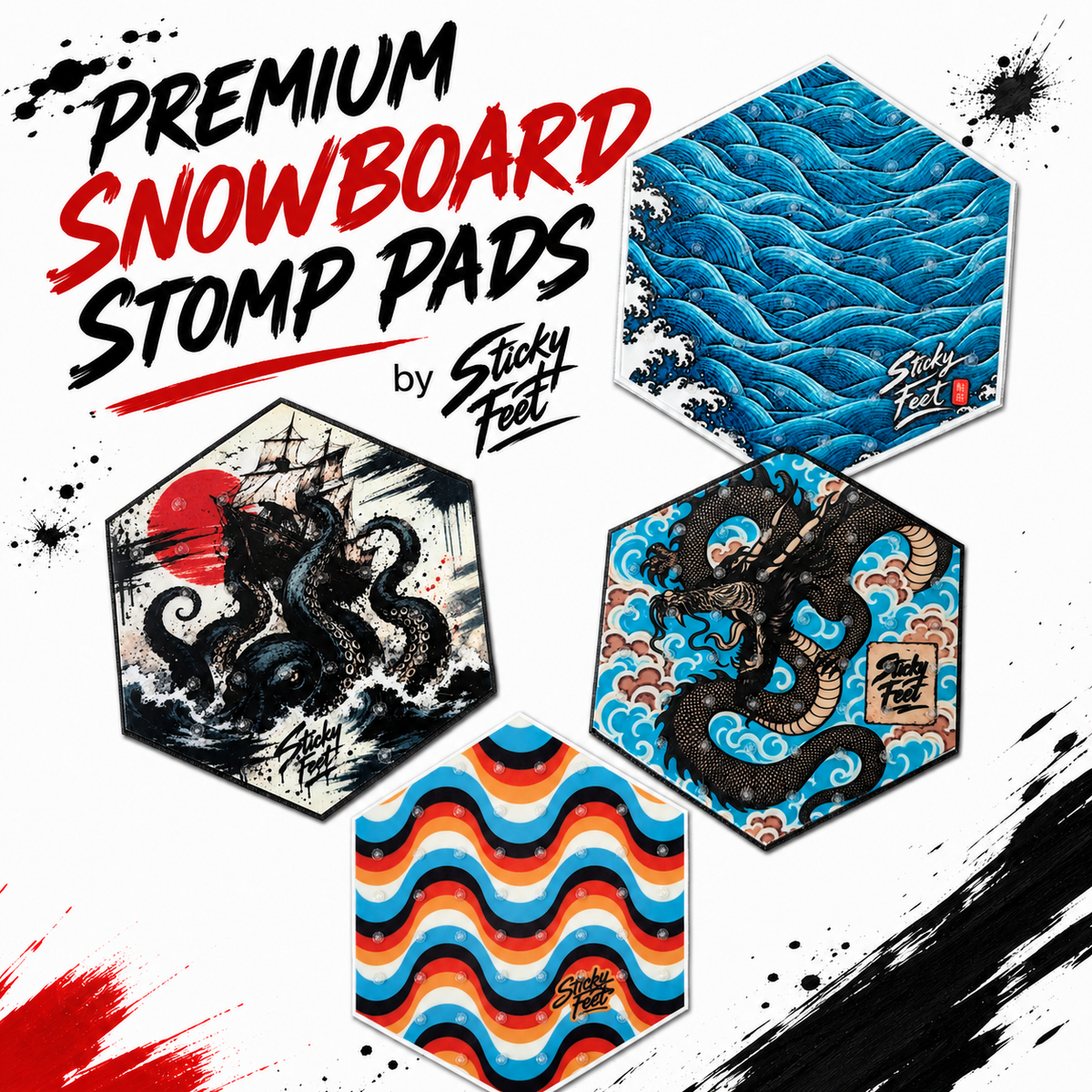 Premium Snowboard Stomp Pads