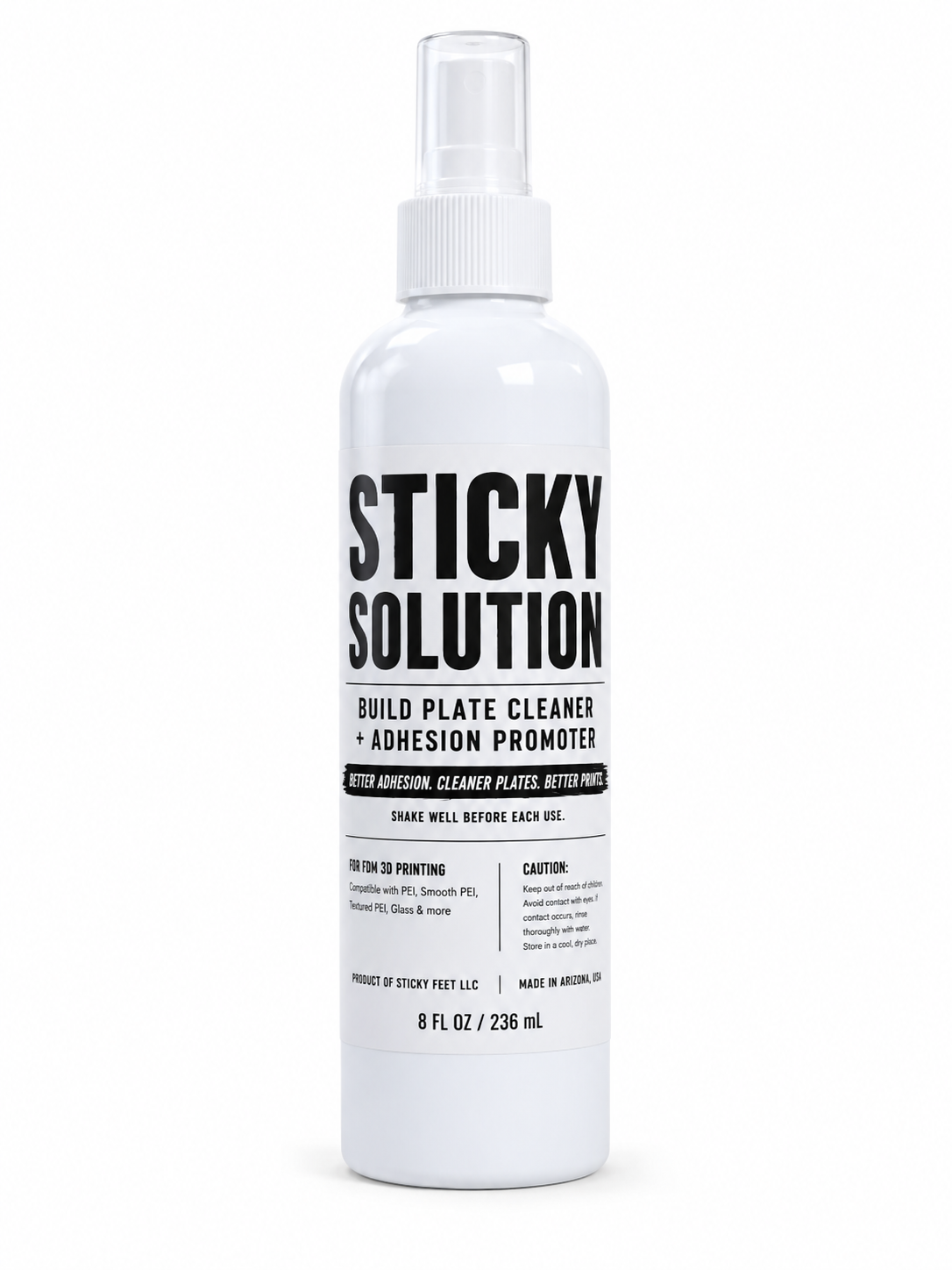 Sticky Solution™ – Cleaner and Adhesion Promoter, All-in-One for 3D Printers (Bambu Lab, Prusa, Creality, etc.)