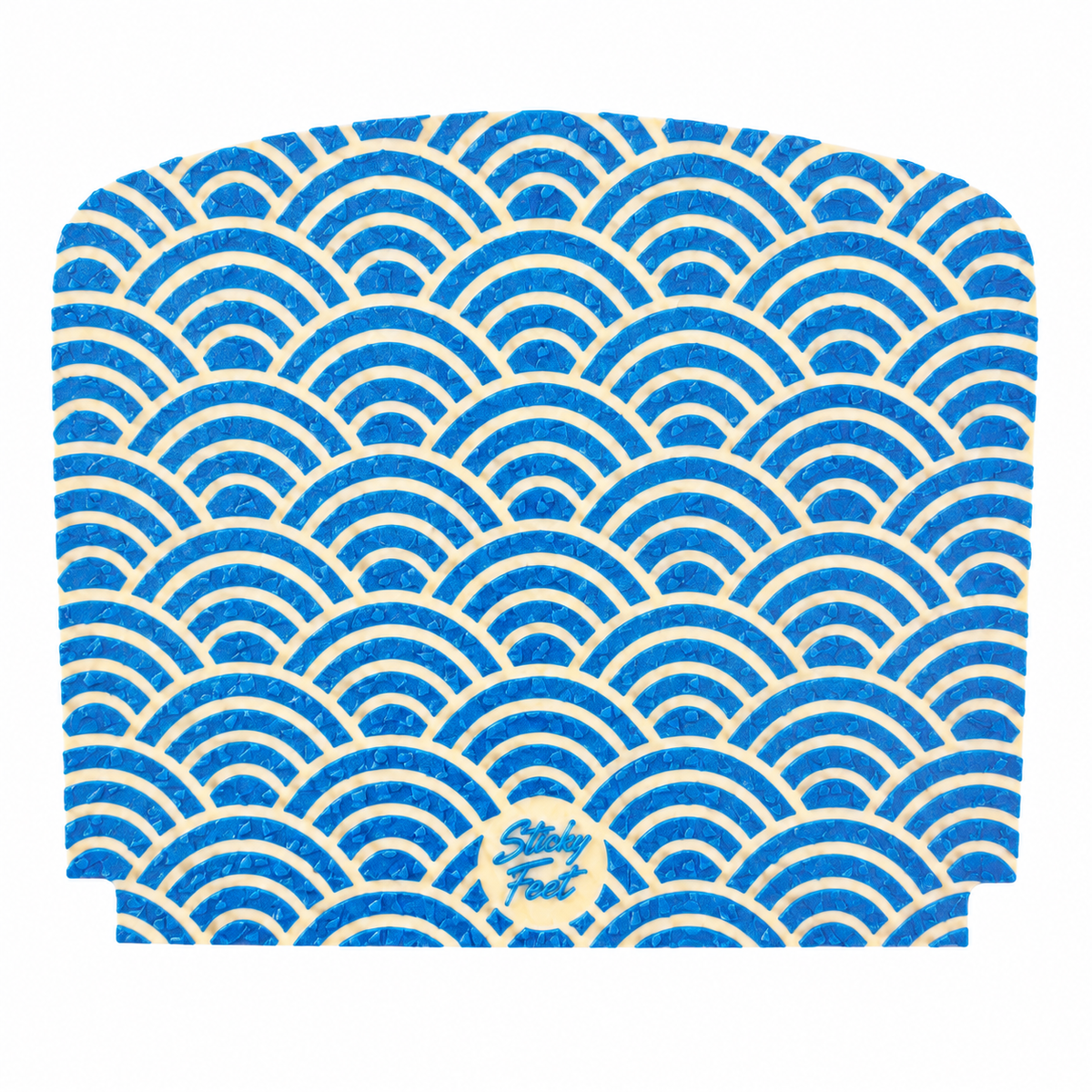 Blue and cream Seigaiha wave-pattern Sticky Feet grip tape on a white background