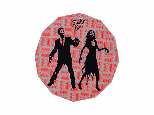 Zombie snowboard stomp pad on a solid white background